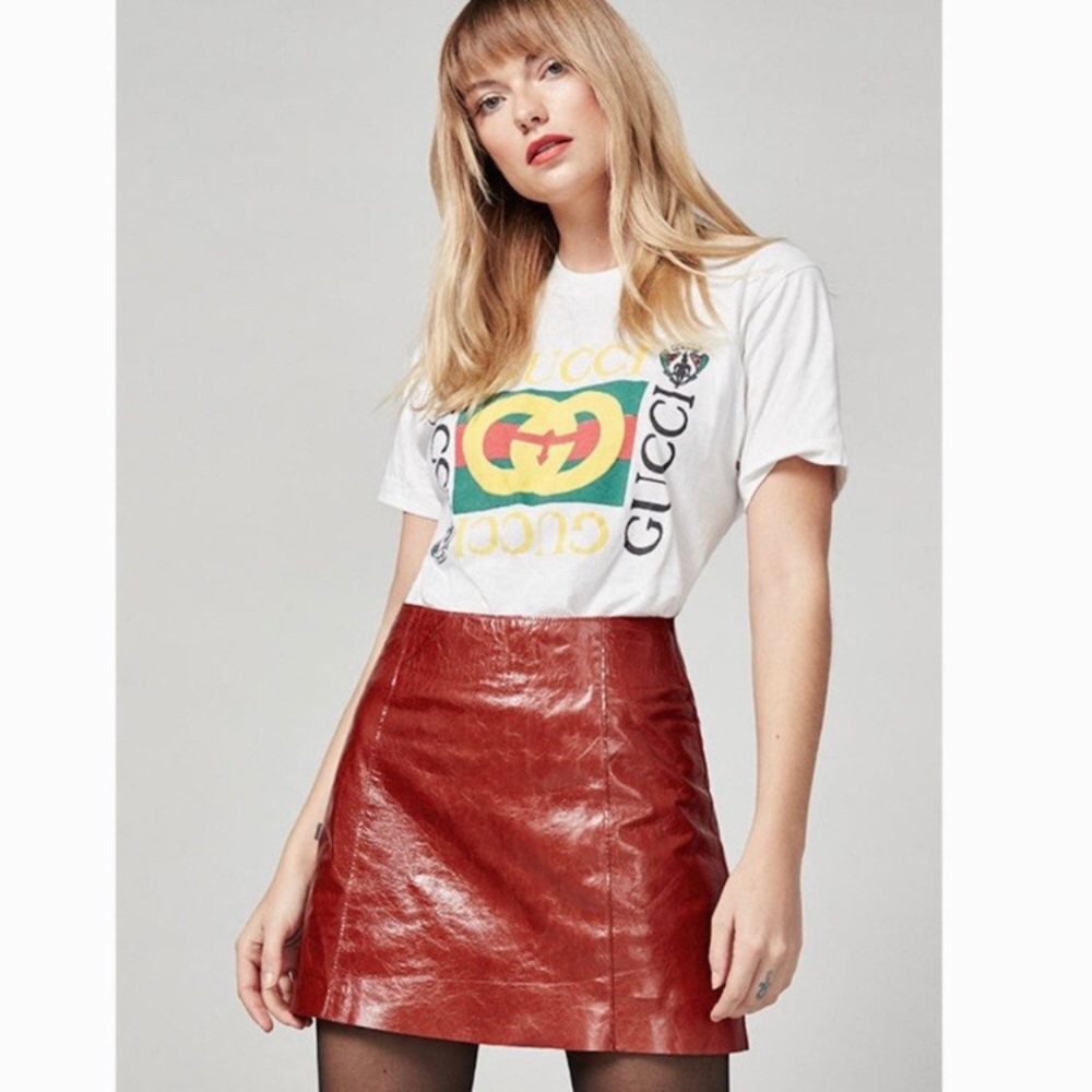 Reformation Leather Mini Skirt